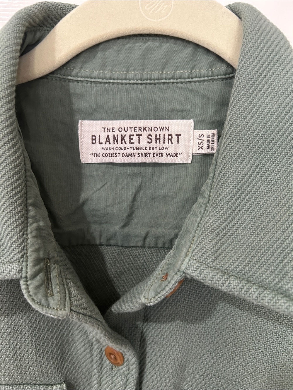 Outerknown Blanket Shirt Jacket in Sage